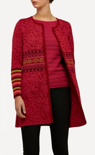 Arabesque Long Cardigan - Red - 1