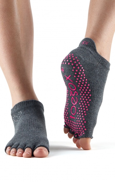 Toesox Half Toe Grip Low Rise, Yoga Barre Pilates