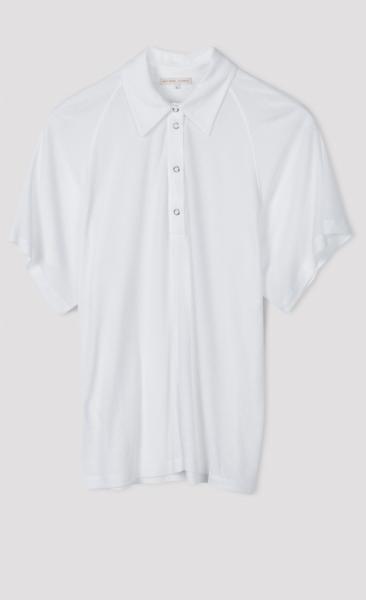 Filippa K Rib Polo Shirt- White - 3