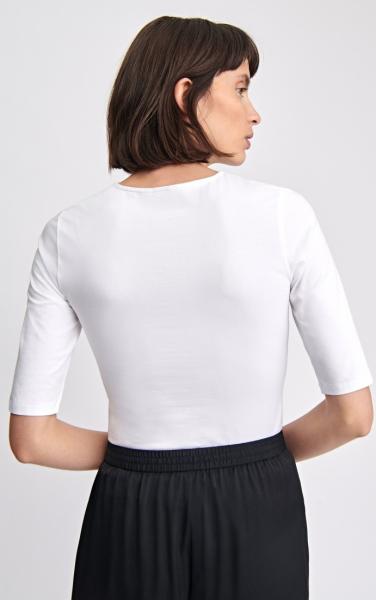 Filippa K Cotton Stretch Elbow Sleeve - White - 1