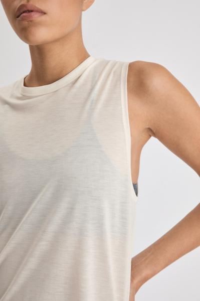 FilippaK Tencel Muscle Tank - Egg Shell - 2