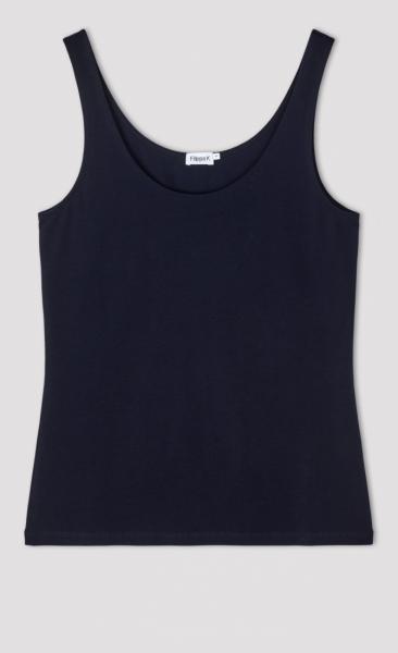 Filippa K Cotton Stretch Tank - Navy - 3