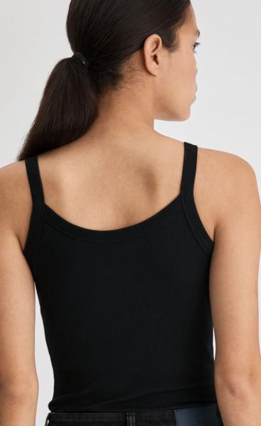 FilippaK Fine Rib Singlet - Black - 1