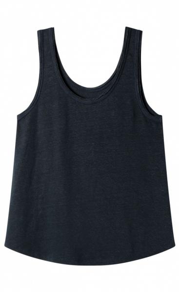 !0Days Linen Top - Dark Blue-grey - 1