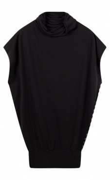 10Days Soft High Neck Top - Black