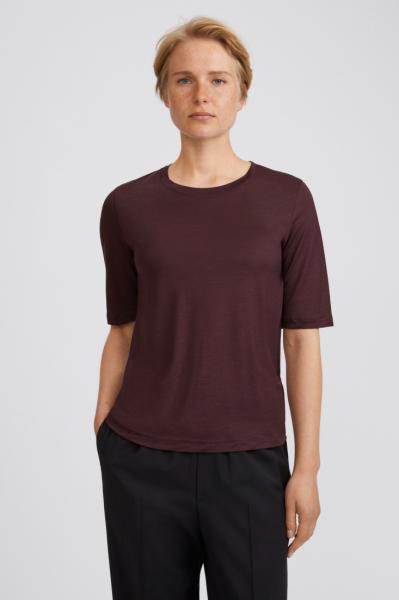 Filippa K Elena Tencel Tee - Maroon - 1