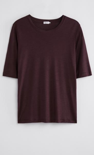 Filippa K Elena Tencel Tee - Maroon - 3