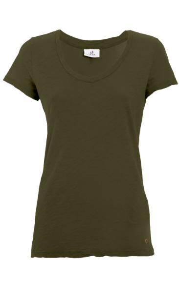 V-Neck Basic Tee Olive - 1