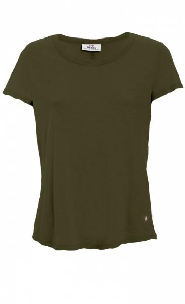 Round Neck Basic Tee - Olive - 1