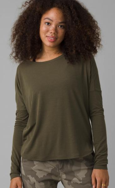 PrAna Rogue Longsleeve Top - Cargo Green - 1