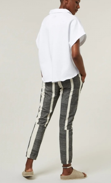 10Days Cropped Jogger Block Stripe - 3