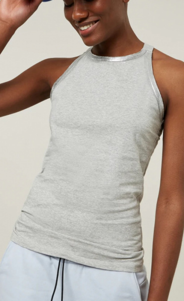 10Days High Neck Wrapper - Light Grey Marl