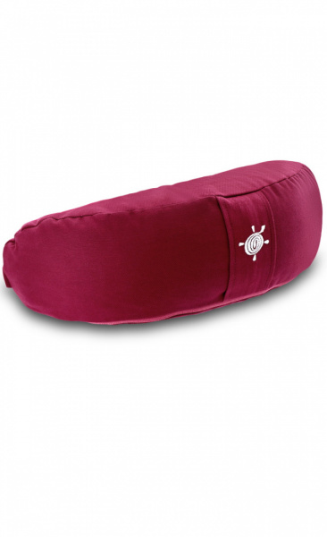 Kurma Half Moon Meditation Cushion Warm Red