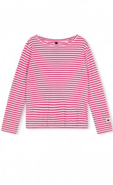 10Days Long Sleeve Tee Flamingo Pink Stripe - 4