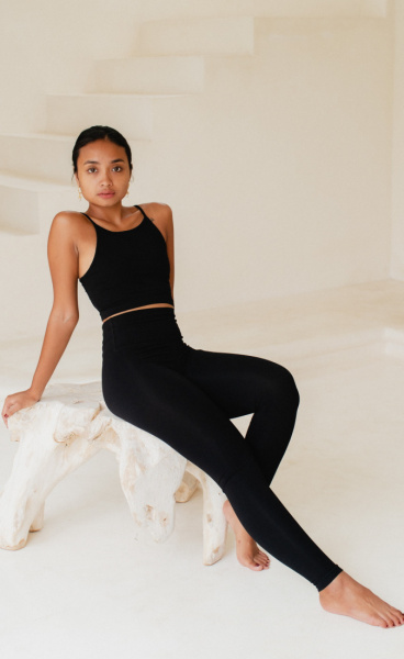 StudioK Eira High Waist Leggings - Pitch Black - 7