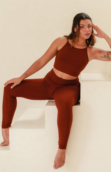 StudioK Ester Bamboo Crop Top - Burnt Orange - 8