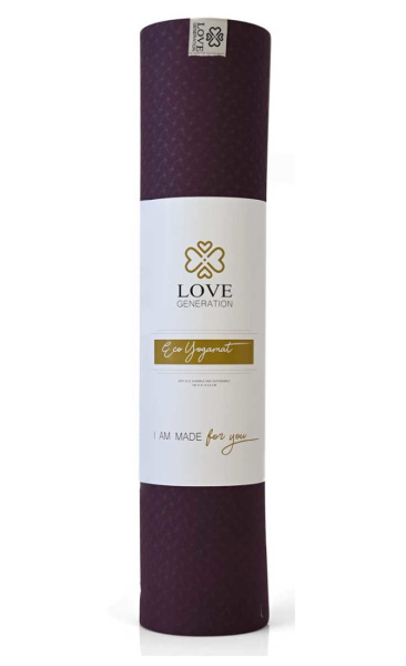 Love Generation ECO Yoga Mat 5mm Purple - 1