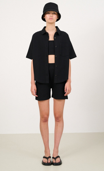 LUNE Moon Structured Shorts -Black