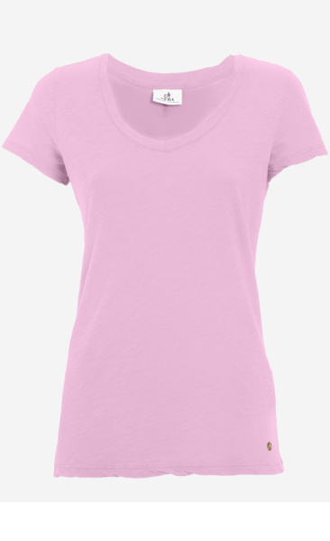 Basic V-Neck Tee - Sweet Lilac