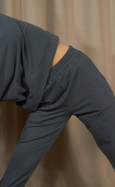 Yogamii Asha Sweat Pants - Petrol Grey - 3