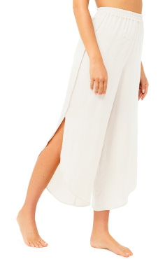 Mandala Vegan Silk Tulum Pants - White