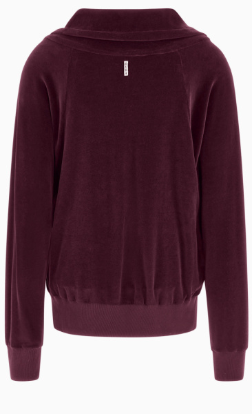 Velvet Zip Up - Merlot - 2