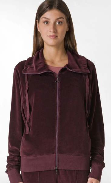 Velvet Zip Up - Merlot - 3