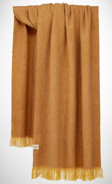 Bufandy Brushed Solid Ocher Brown - 1