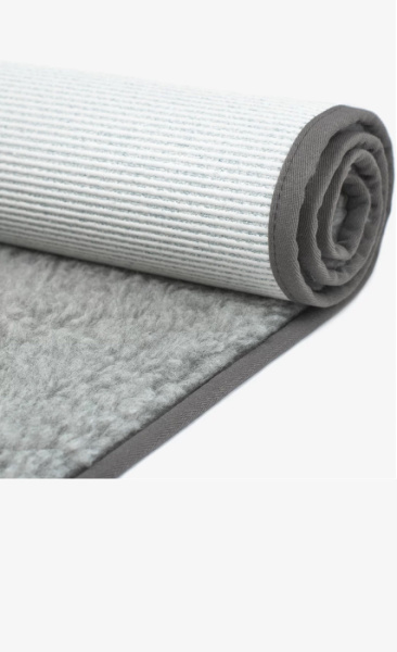 Merino Wol Yin Yoga Mat Light Grey 75x2mtr excl. Mat Tas - 1