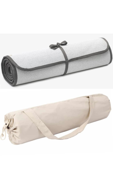 Merino Wol Yin Yoga Mat Light Grey 75x2mtr incl Mat Tas