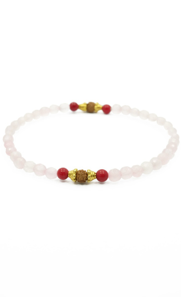 Mayuni Mala Armband Rozenkwarts