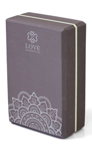 Love Generation Yoga Block Mandala Taupe - 1