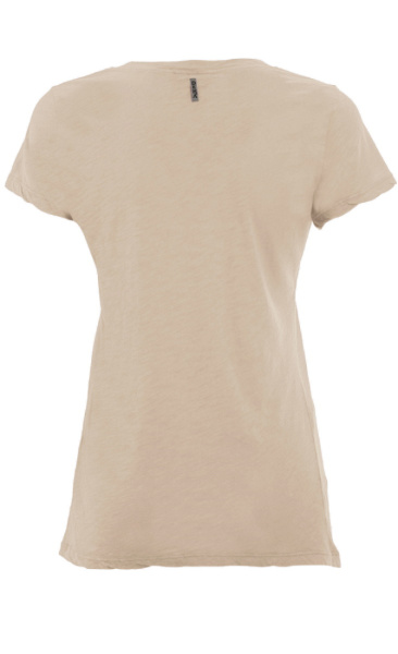 Basic V-Neck Tee - Sand Beige - 1