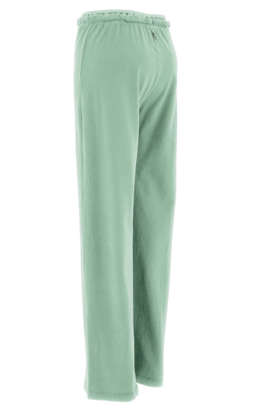 Core Cotton Wide Leg Pants - Sage - 1