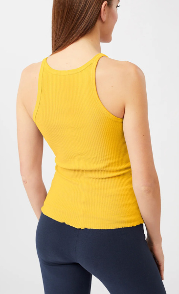 Mandala Ribbed Tank Top - Mango - 1