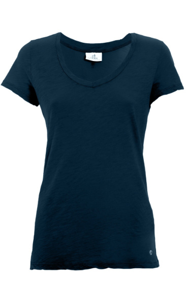 Basic V-Neck Tee - Blue Night - 3