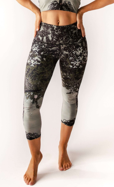 Transformation Recycled Printed Yoga Capri - 1