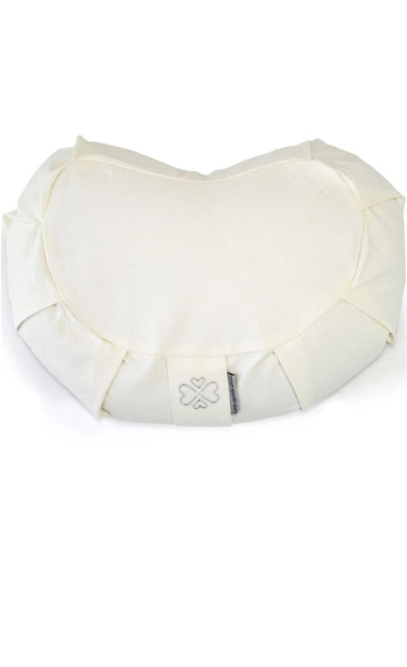 Love Generation Half Moon Meditation Cushion White - 1