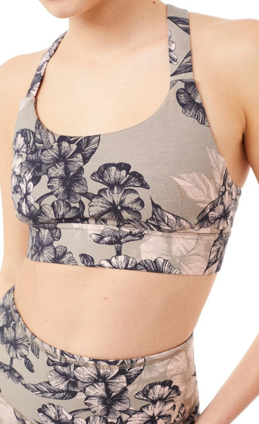 Natural Printed Bra Manga Flower