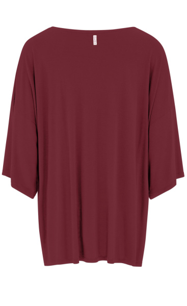 Flow Oversized Tee - Cordovan Red - 1