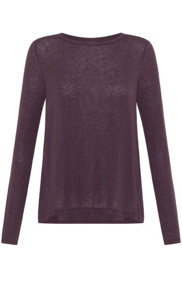 Cashmere Blend Longsleeve - Plum