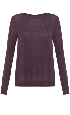 Cashmere Blend Longsleeve - Plum