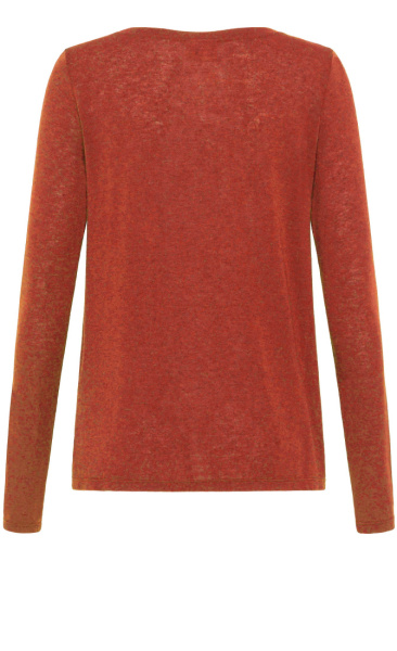 Cashmere Blend Longsleeve - Rust Orange - 1