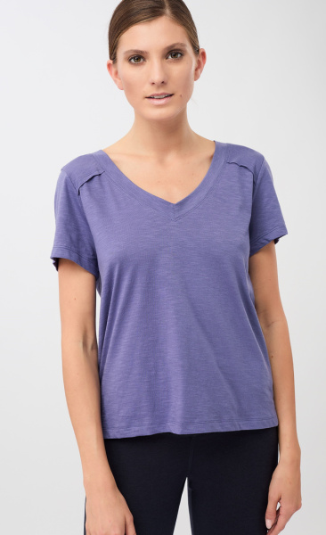 Mandala The New V-Neck Tee - Deep Violet - 4