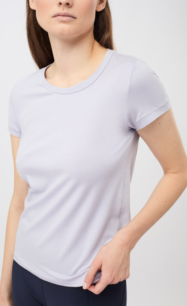 Mandala Basic Round Neck Tee - Soft Purple