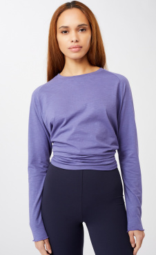 Mandala Back Bow Shirt - Deep Violet