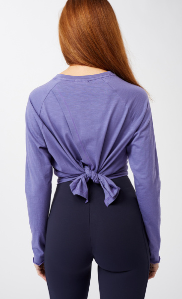 Mandala Back Bow Shirt - Deep Violet - 2