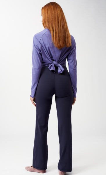 Mandala Back Bow Shirt - Deep Violet - 4