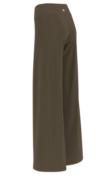 Long Jersey Wide Leg Pants - Coffee - 5