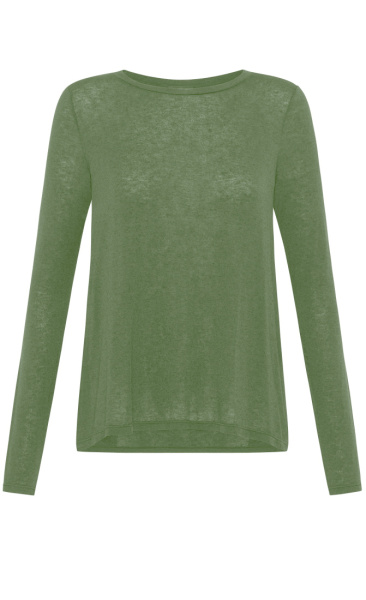 Cashmere Blend Longsleeve - Olive - 3